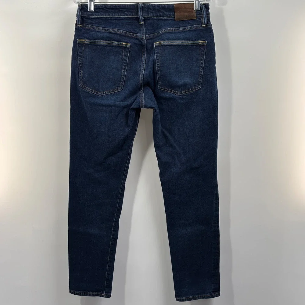 Flint and Tinder 31x30 Slim Fit Selvedge Jeans Mens Blue Stretch Denim 30x28.5